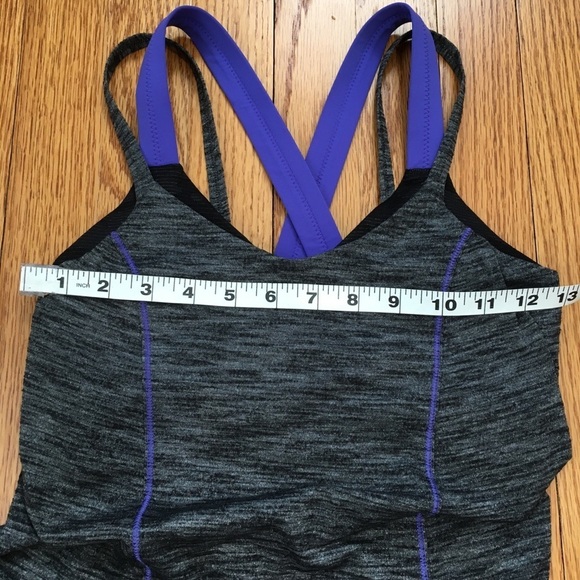 Lululemon Run for Gold Criss Cross Layered Tank Top Active Shelf Bra Top - Picture 11 of 16